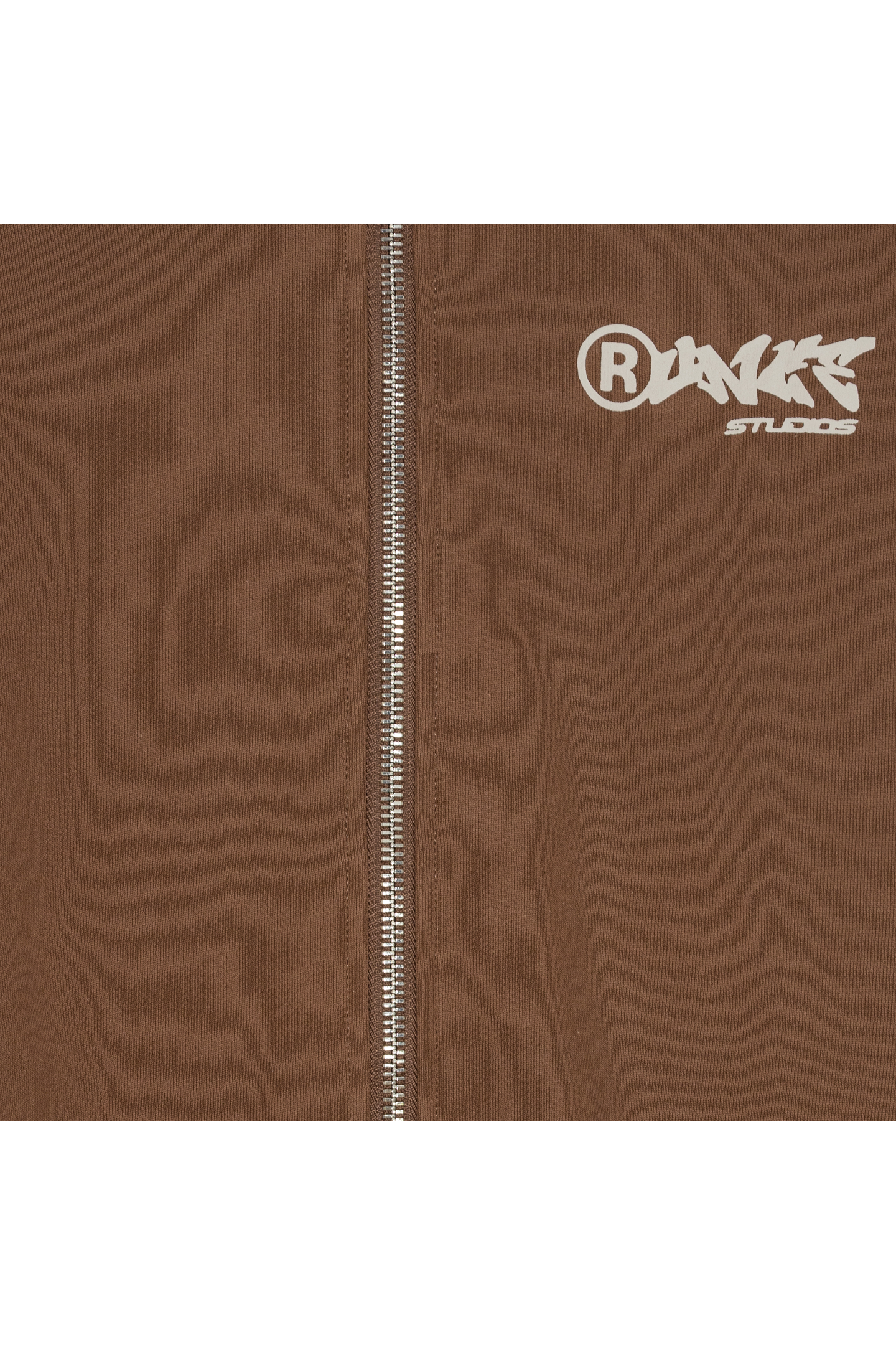 Essential Zip Hoodie Brown