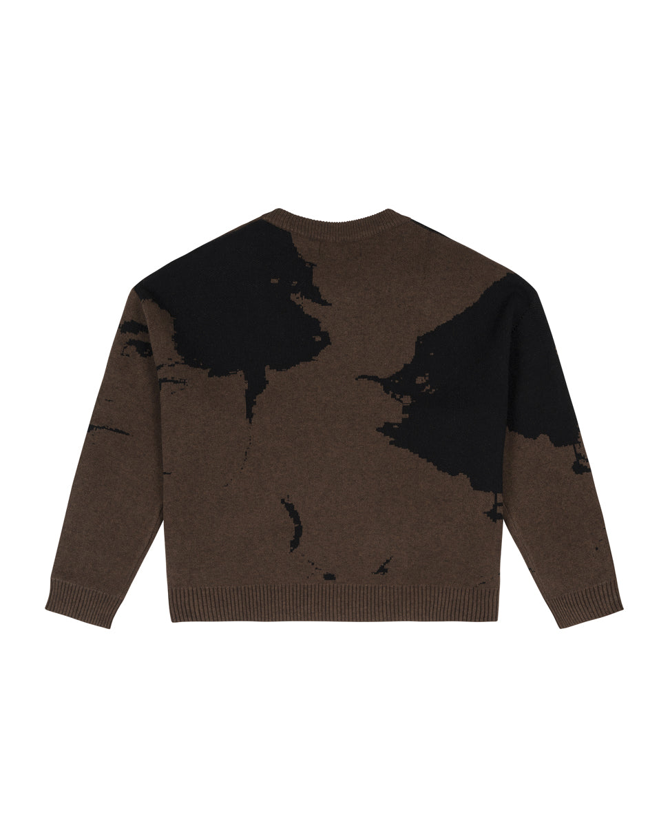 Faces knit dark brown