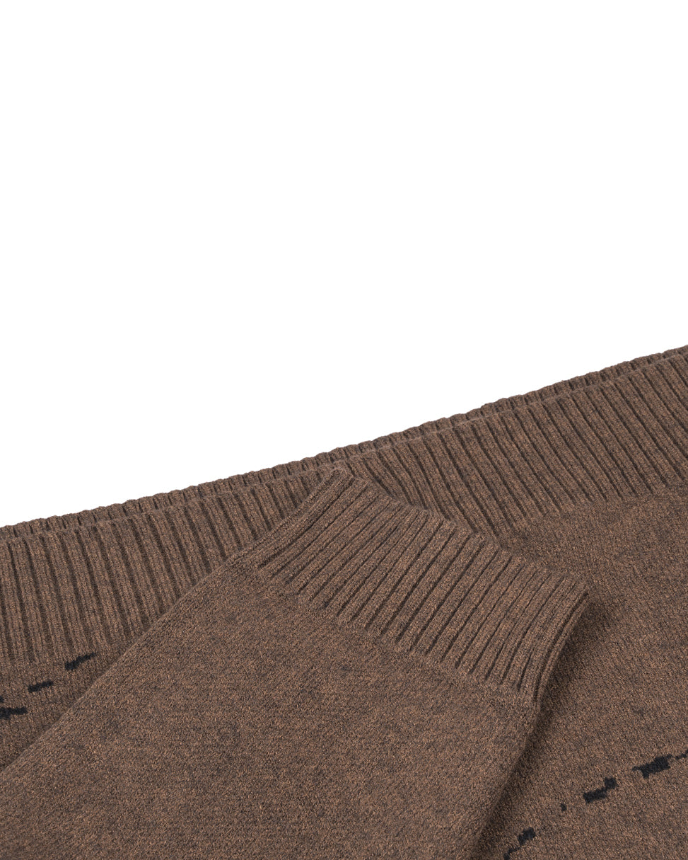 Faces knit dark brown