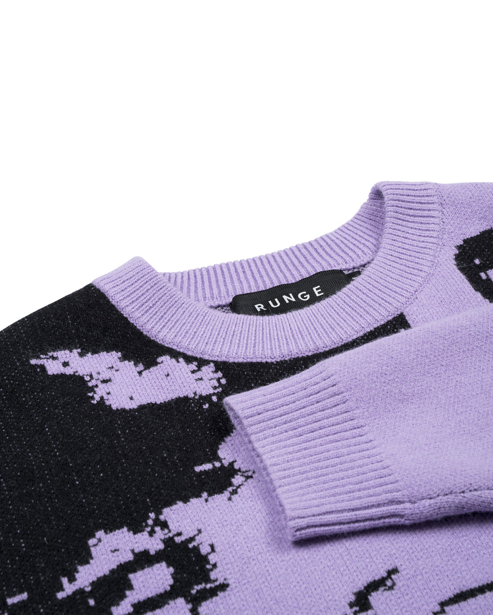 Faces knit violet