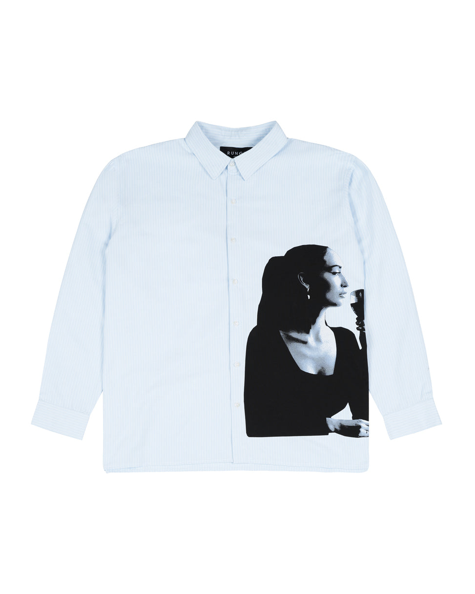 Replenish oversized shirt blue